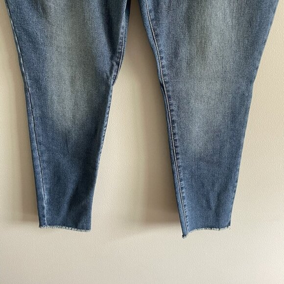 Lee Wmn 22M Pacific Blue MedWash High Rise Regular Fit Buton Fly Skinny Jean NWT - Picture 2 of 14